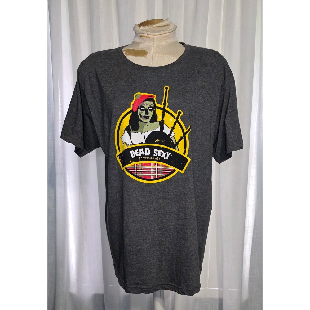 Tultex Terminal Brewhouse Dead Sexy Scottish Ale Get In My Belly Gray T-Shirt L